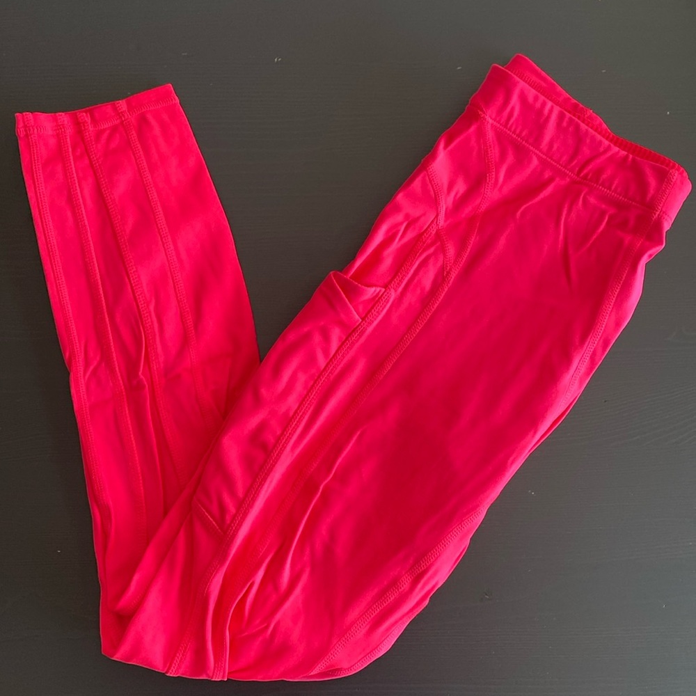 Bright pink leggings